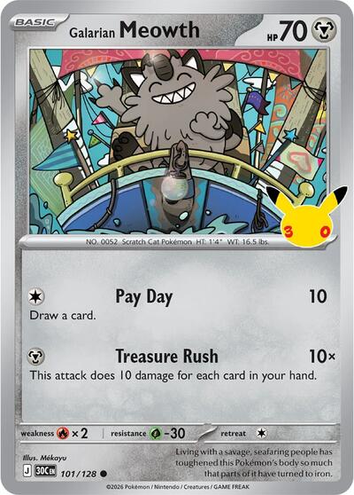 Galarian Meowth - 101/128, Card 101/128