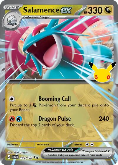 Salamence ex - 109/128, Card 109/128