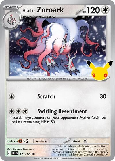 Hisuian Zoroark, Card 123/128