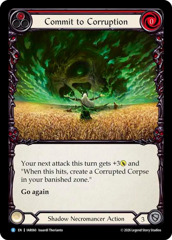 Commit to Corruption (Red), Standard, front