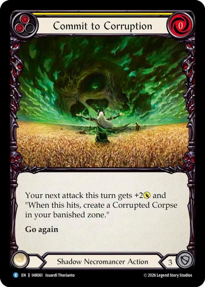 Commit to Corruption (Yellow), Standard, front