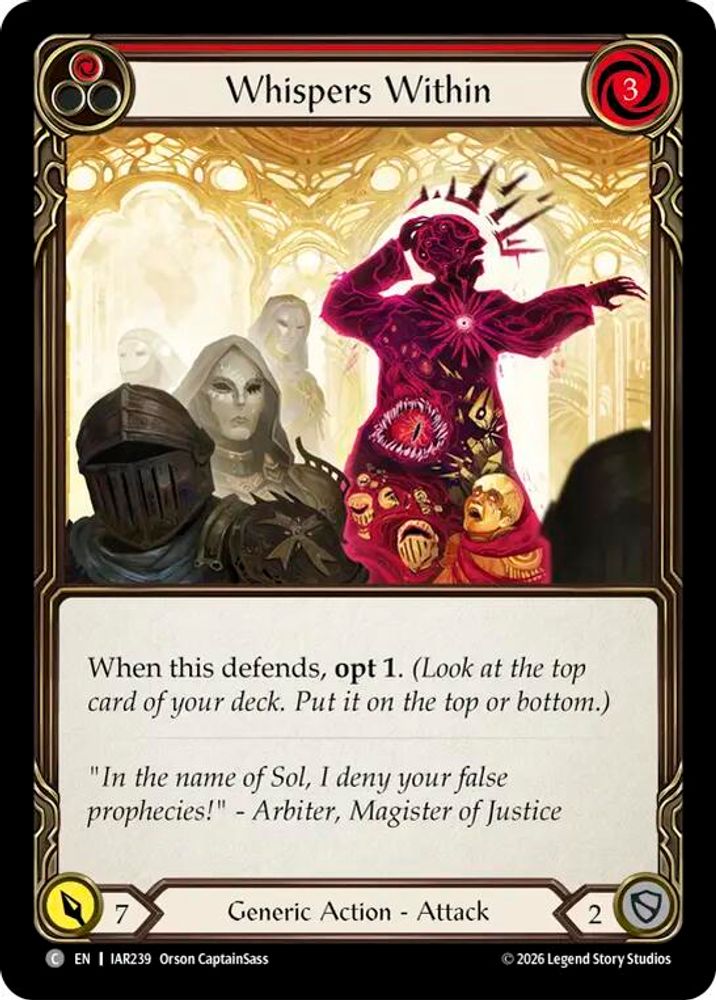 Whispers Within (Red), Standard, front
