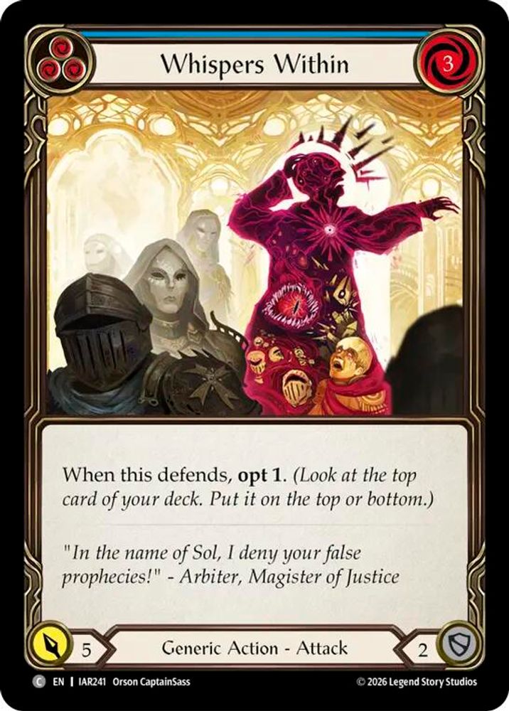 Whispers Within (Blue), Standard, front