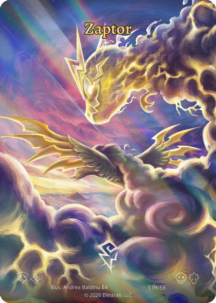 Zaptor (Full Art), Holo, front