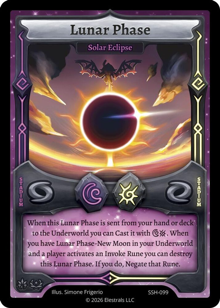 Lunar Phase - Solar Eclipse, Standard, front