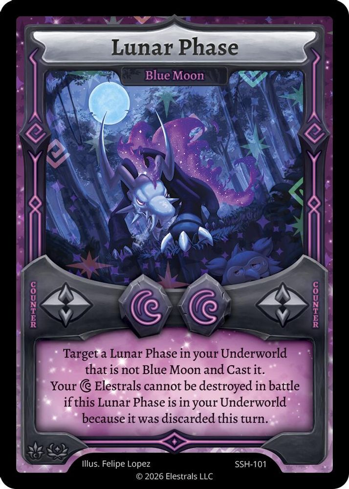Lunar Phase - Blue Moon, Standard, front
