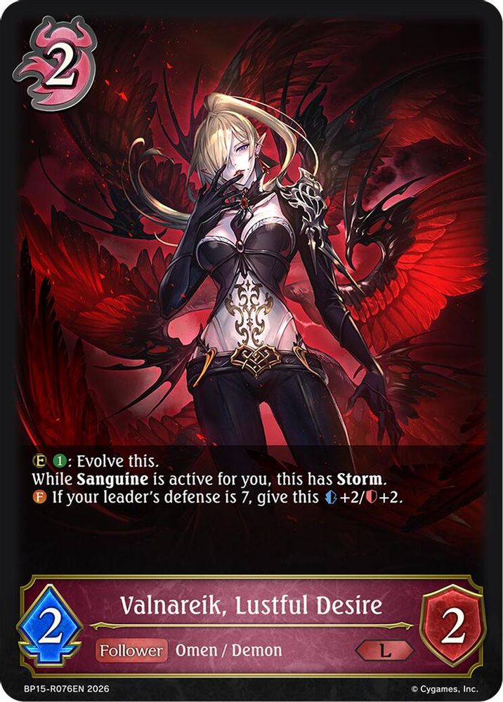 Valnareik, Lustful Desire, Standard, front