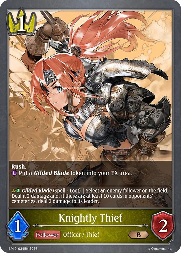 Knightly Thief, Standard, front