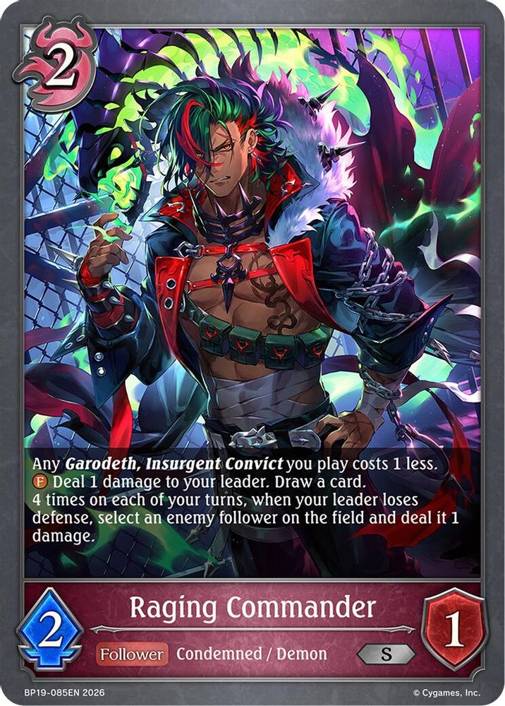 Raging Commander, Standard, front