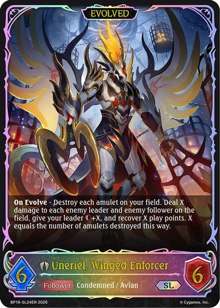 Uneriel, Winged Enforcer (Evolved) (SL) - SL24EN (Foil), Standard, front