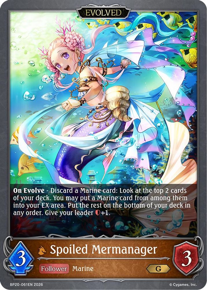 Spoiled Mermanager (Evolved), Standard, front