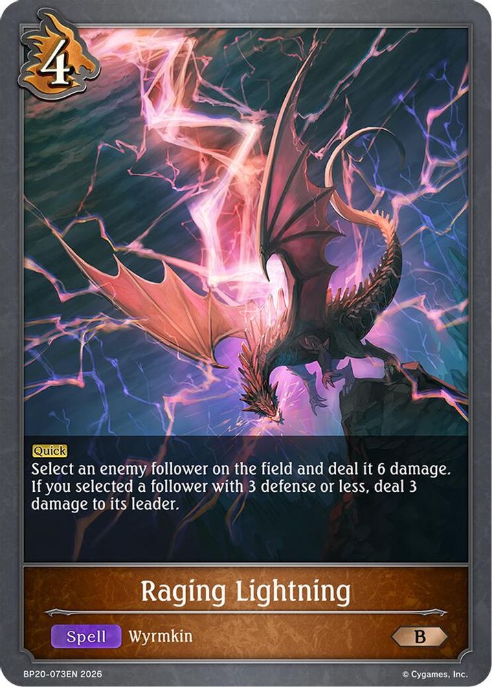 Raging Lightning, Standard, front