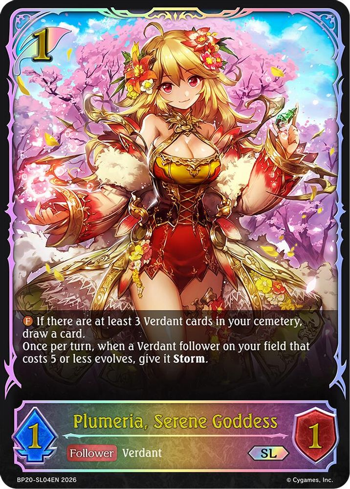 Plumeria, Serene Goddess (SL), Standard, front