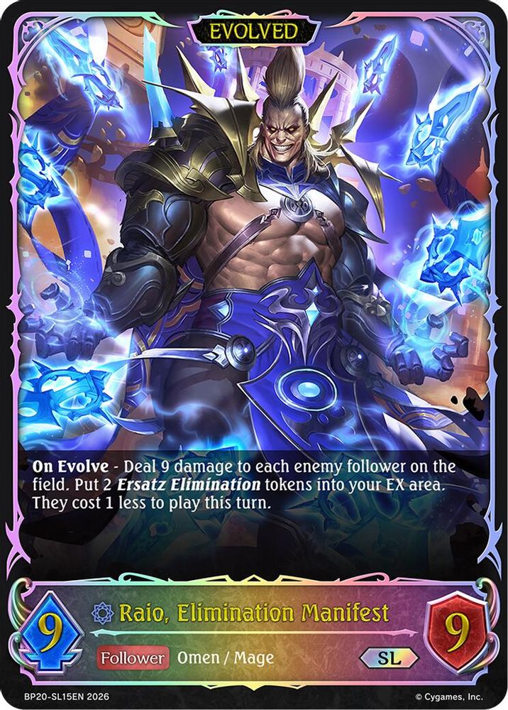 Raio, Elimination Manifest (Evolved) (SL), Standard, front