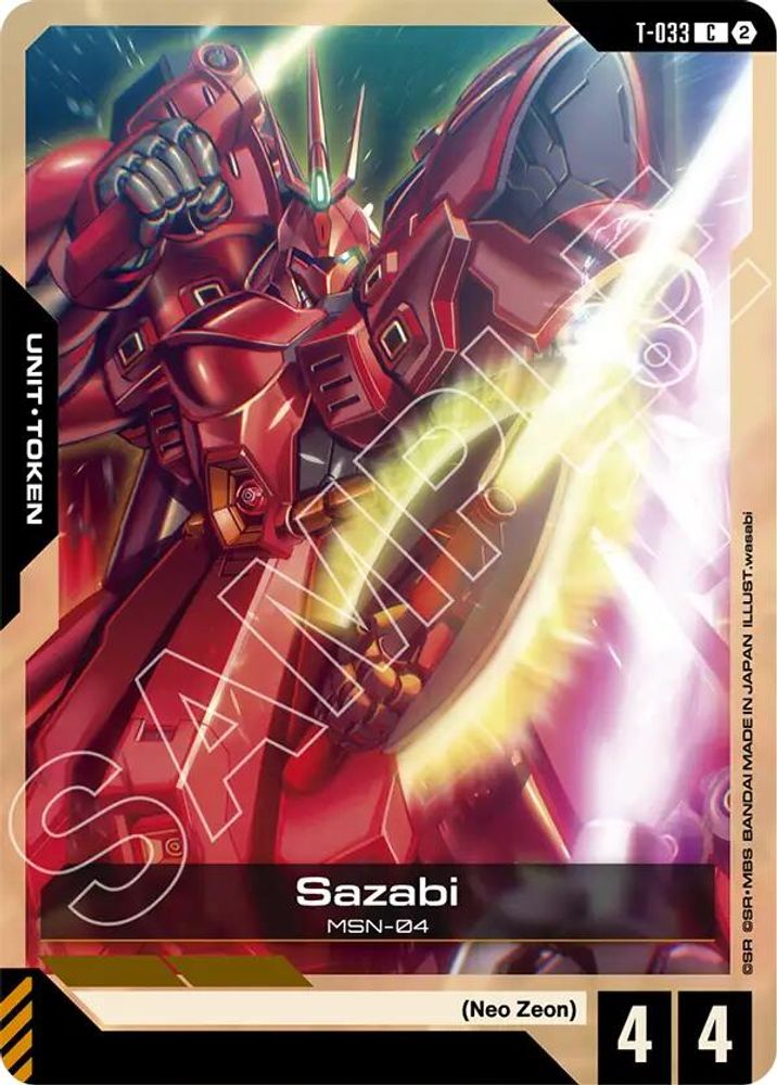 Sazabi (T-033) Token, Standard, front