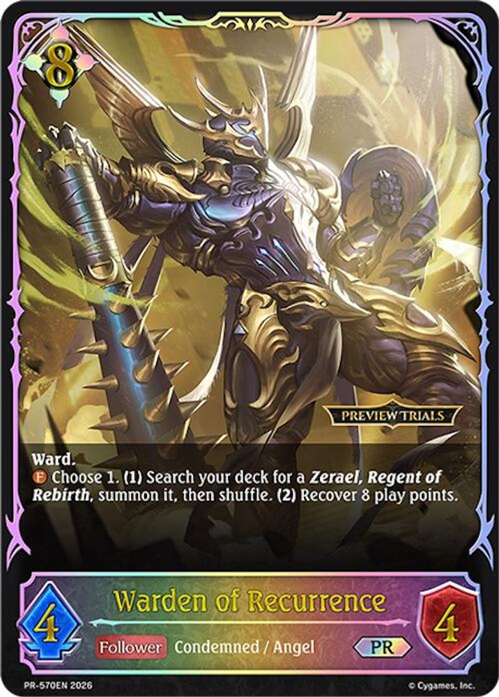 Warden of Recurrence, Standard, front