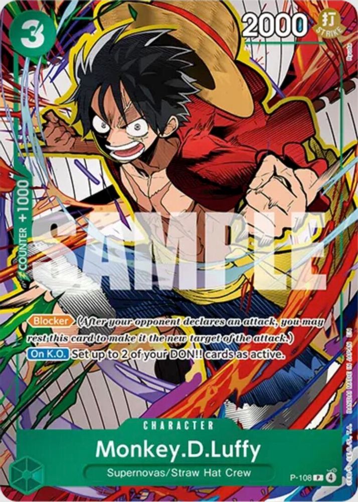 Monkey.D.Luffy (P-108) (Mini Case Set Vol. 3 Ryuda Artwork)
