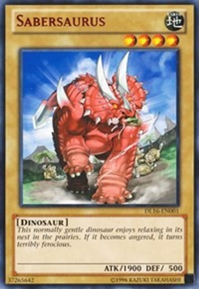 Sabersaurus (Red), Unlimited, front