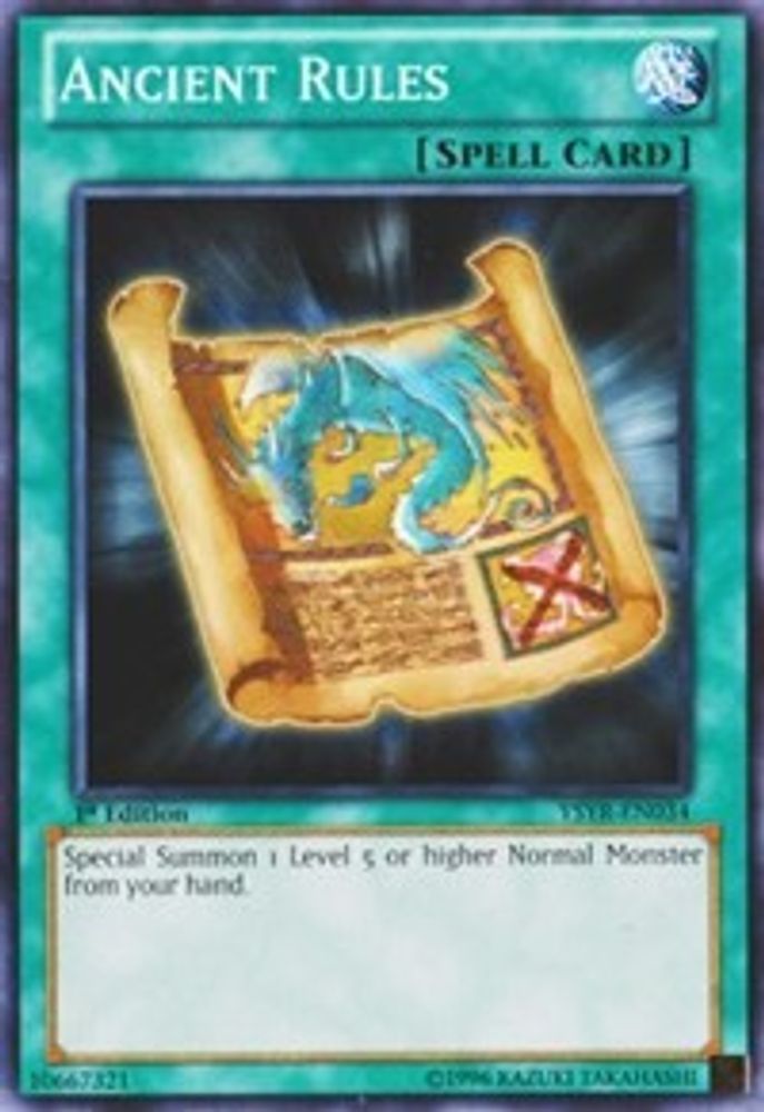 Ancient Rules, 1st-edition, front