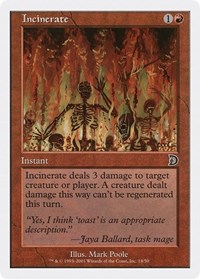 Incinerate, Deckmasters Garfield vs Finkel