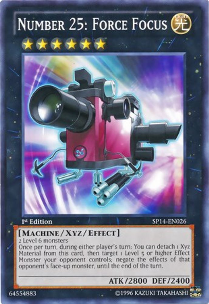 Number 25: Force Focus (Starfoil), 1st-edition, front