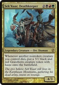 Sek'Kuar, Deathkeeper (Commander 2013), Oversize Cards