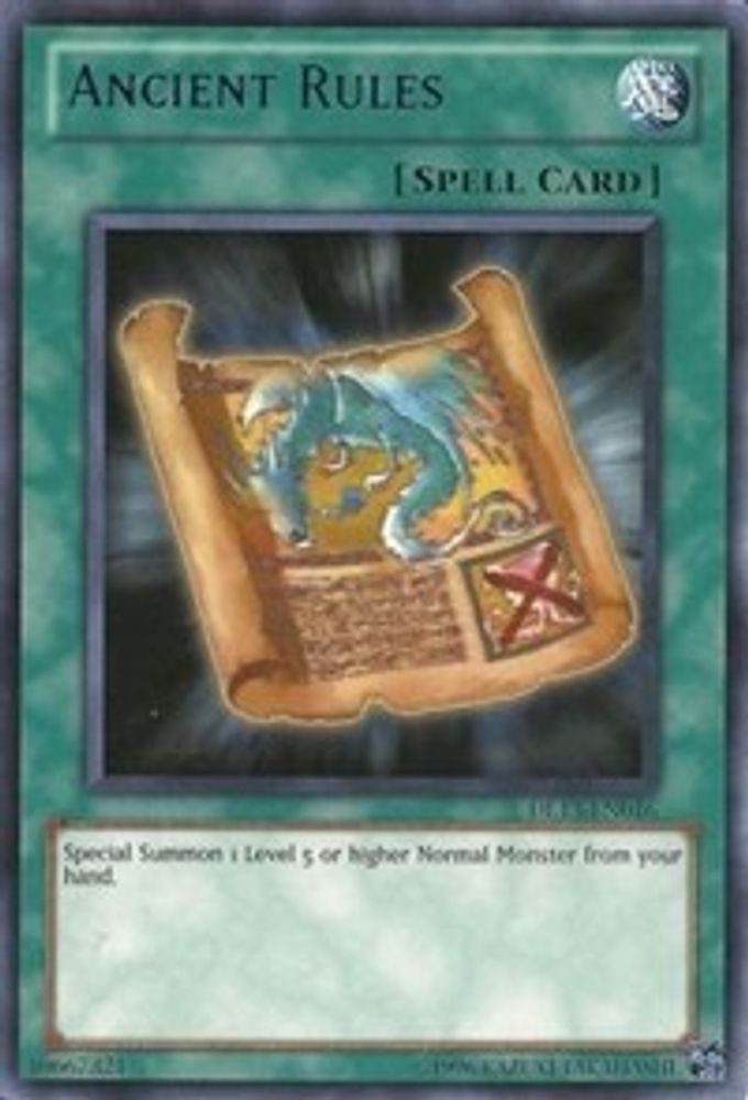 Ancient Rules (Blue), Standard, front