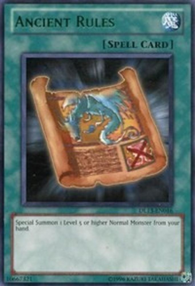 Ancient Rules (Green), Standard, front