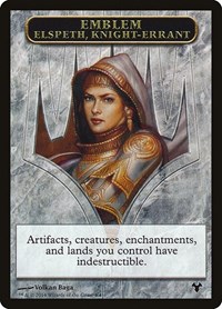 Emblem - Elspeth, Knight-Errant // Soldier Double-Sided Token, Magic Modern Event Deck