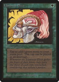 Llanowar Elves, Beta Edition