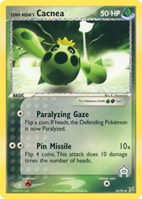 Team Aqua's Cacnea - 24/95