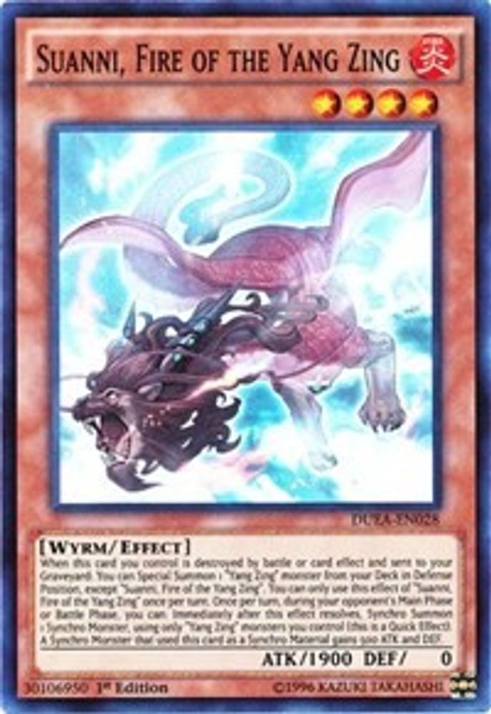 Suanni, Fire of the Yang Zing, 1st-edition, front
