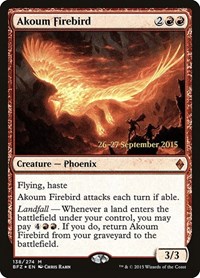 Akoum Firebird, Prerelease Cards