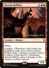 Akoum Hellkite, Prerelease Cards