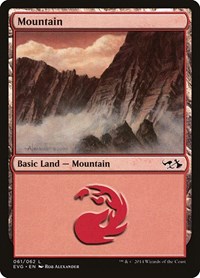 Mountain (061) (EVG), Duel Decks: Anthology