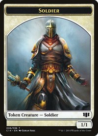 Soldier // Spirit Double-Sided Token, Commander 2014