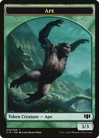 Ape // Zombie (011) Double-Sided Token, Commander 2014