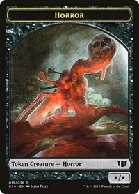 Horror // Zombie (016) Double-Sided Token, Commander 2014