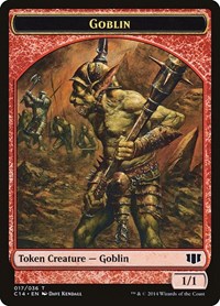 Goblin // Goat Double-Sided Token, Commander 2014