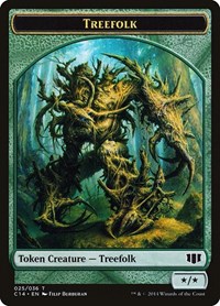Treefolk // Wolf Double-Sided Token, Commander 2014