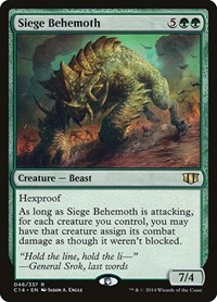 Siege Behemoth, Commander 2014