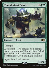 Thunderfoot Baloth, Commander 2014