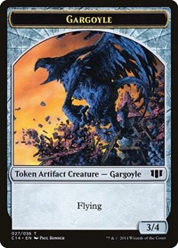 Gargoyle // Elf Warrior Double-Sided Token, Commander 2014