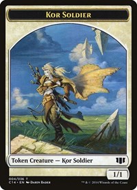 Kor Soldier // Pegasus Double-Sided Token, Commander 2014