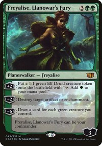 Freyalise, Llanowar's Fury (Commander 2014), Oversize Cards