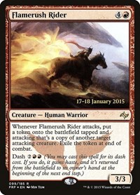 Flamerush Rider, Prerelease Cards