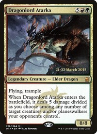 Dragonlord Atarka, Prerelease Cards