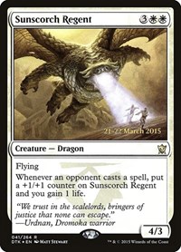 Sunscorch Regent, Prerelease Cards