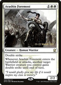 Arashin Foremost, Prerelease Cards