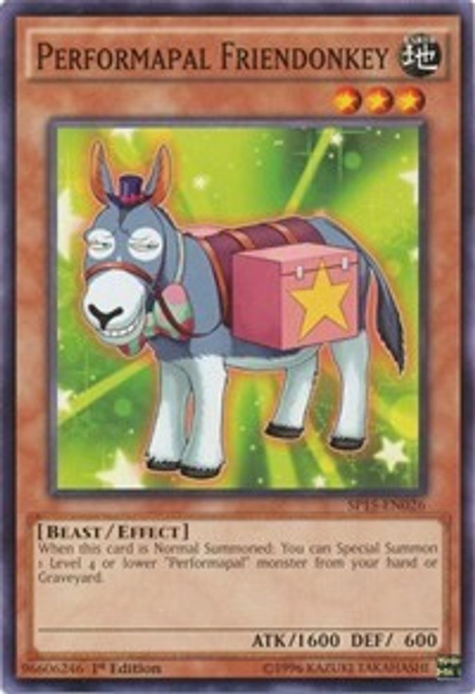 Performapal Friendonkey, 1st-edition, front